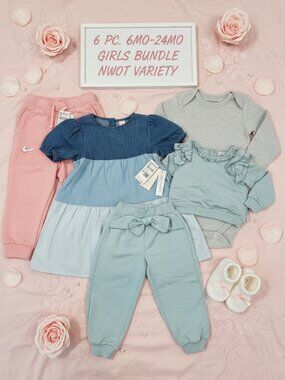 6 pc. 6mo-24mo Girls bundle NWOT Variety